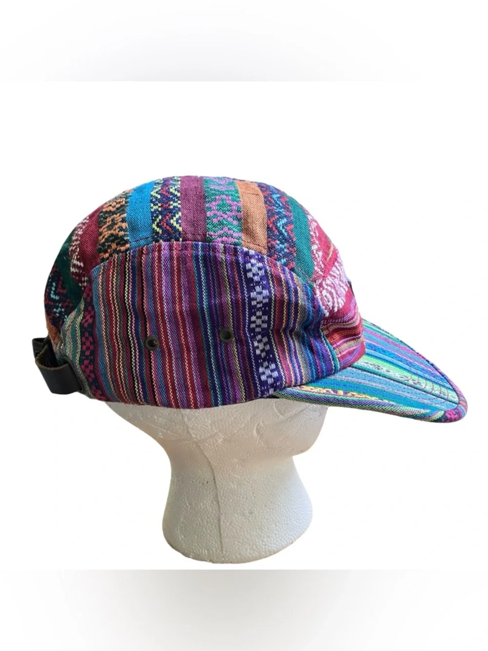 Obey Multicolor Woven Camp Cap with Navy Interior